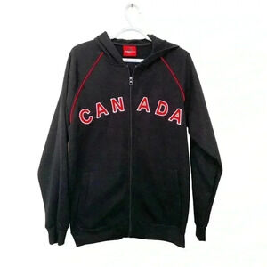 Speed Canada black hoodie with front zipper  and hood